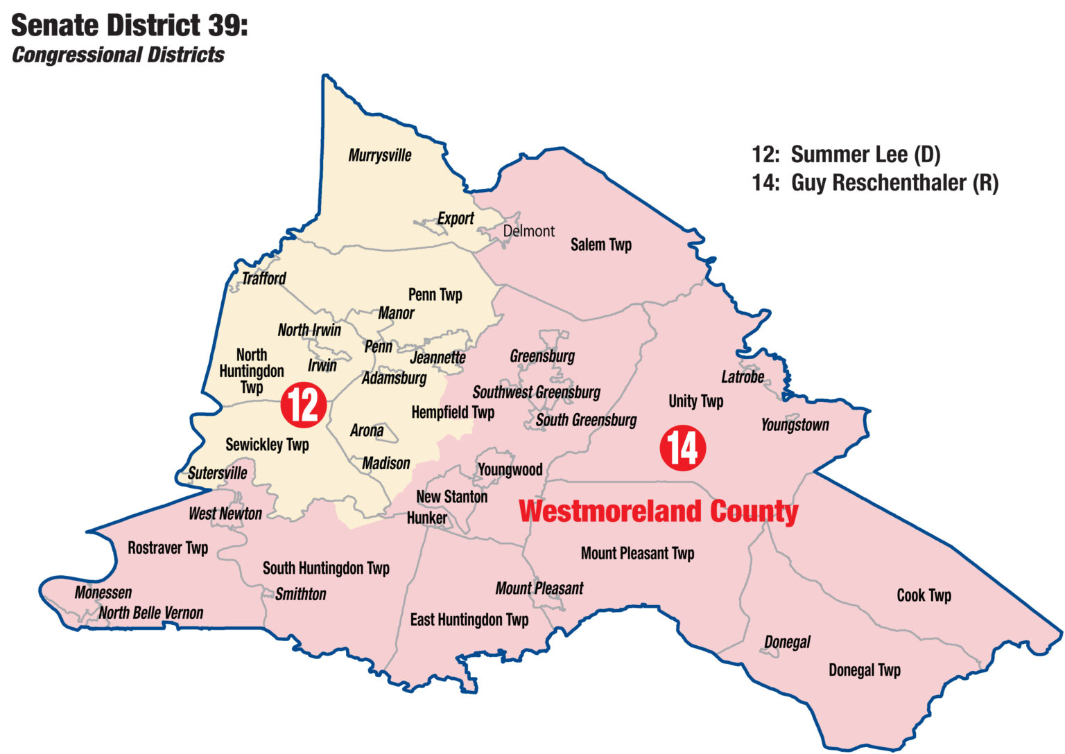 39th District Map - Senator Ward, K